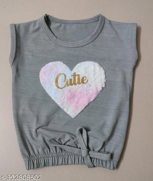 Cotton Blend Sleeveless Top For Girls - Comfortable Kids Wear