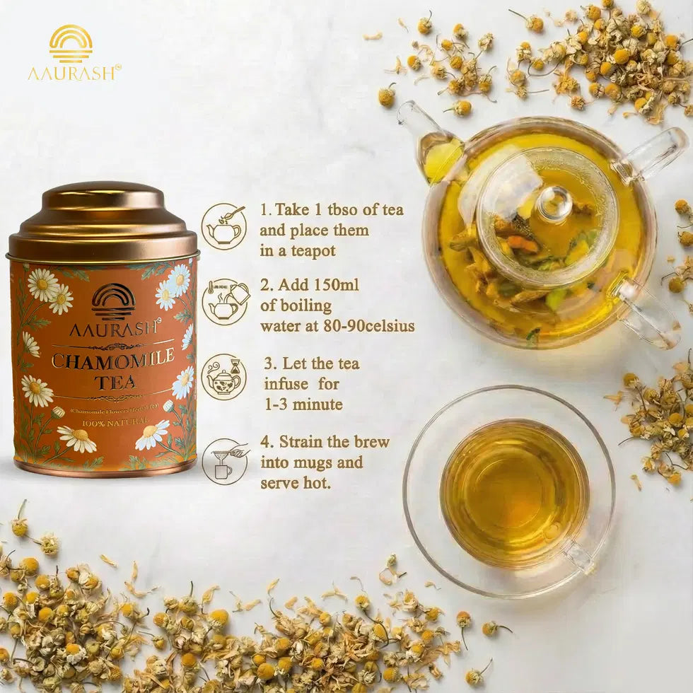 Aaurash Chamomile Tea Supports Relaxation Calm Routine Naturally Ca...