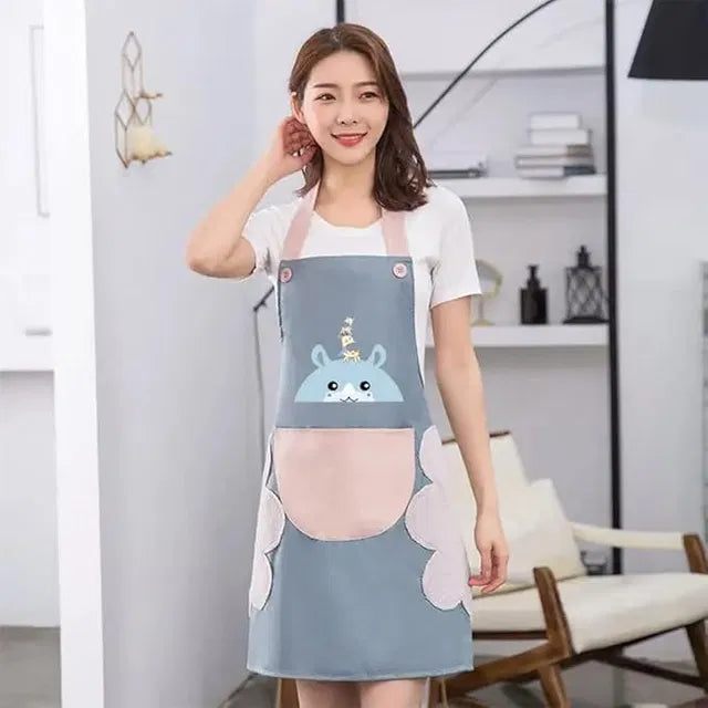 Waterproof Kitchen Apron For Women - Oil-proof Cooking Apron