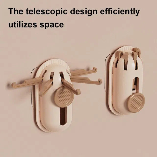 Modern Foldable Wall Hook Bracket Pack Of 2 - No-drill Self-adhesiv...