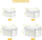 Refrigerator Storage Containers With Airtight Lid - Fridge Organize...