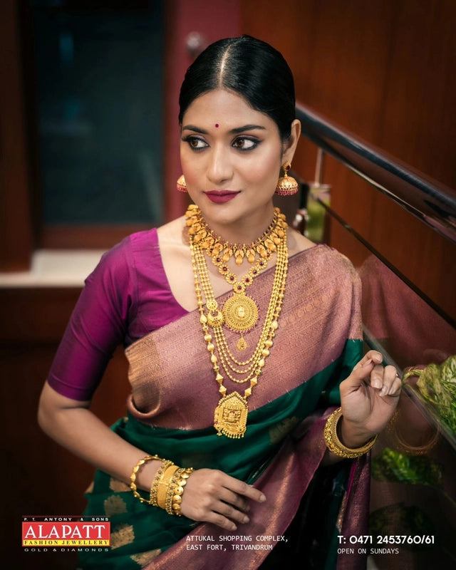 Banarasi Silk Zari Woven Saree For Women (multicolor, 6.3 M)