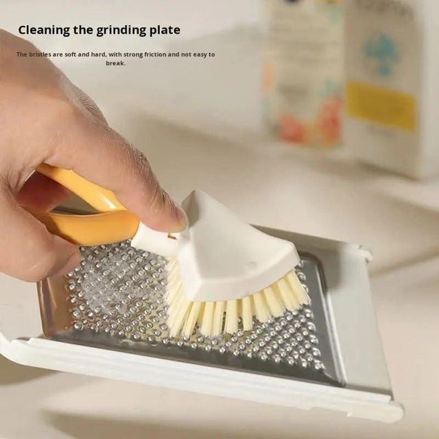 Foldable Triangular Gap Cleaning Brush With Soap Holder Pack Of 2