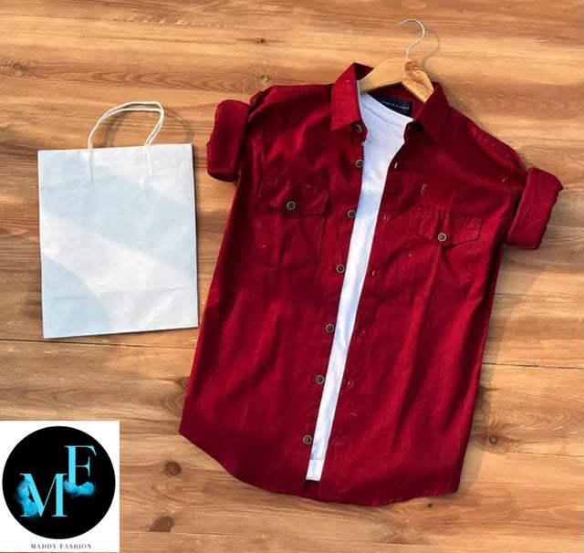 Men Cotton Blend Double Pocket Full Sleeves Shirt Pack Of 3