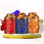 Aaurash Chamomile Tea, Blue Tea Hibiscus Combo 100 Natural Flower T...