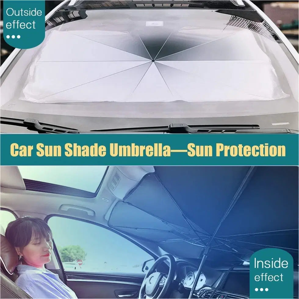 Car Windshield Sun Shade Umbrella - Foldable Uv Protection Car Suns...