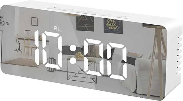 Digital Alarm Clock With Led Display - Snooze, Dimmer Battery Powered