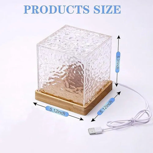 Dynamic Water Ripple Projection Light, Usb Portable Night Lamp For...