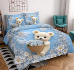 Heavy 7d Digital Glace Cotton Super King Size Printed Flat Double B...