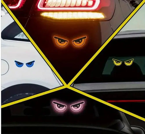 2 Pieces Monster Eyes Car Reflective Stickers Pack Of 1