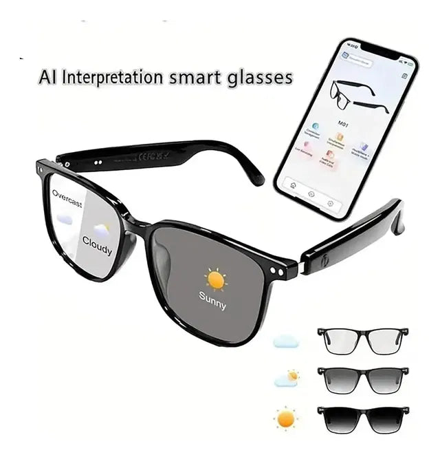 AI Smart Glasses – Real-Time Language Translation, Photochromic Lenses & Hands-Free Audio