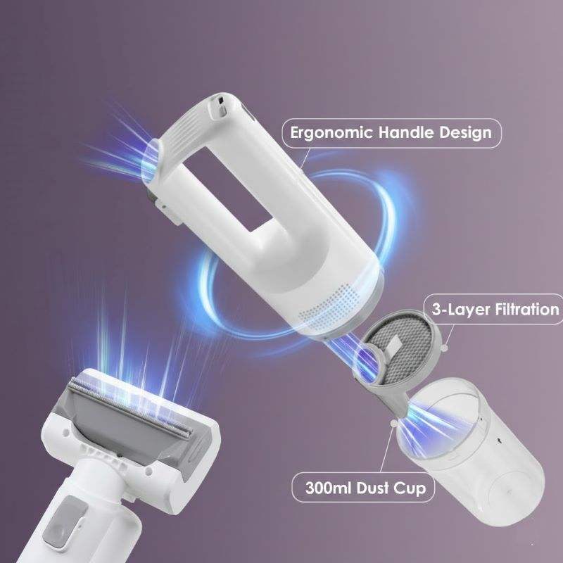 5-in-1 Cordless Pet Grooming Vacuum Brush