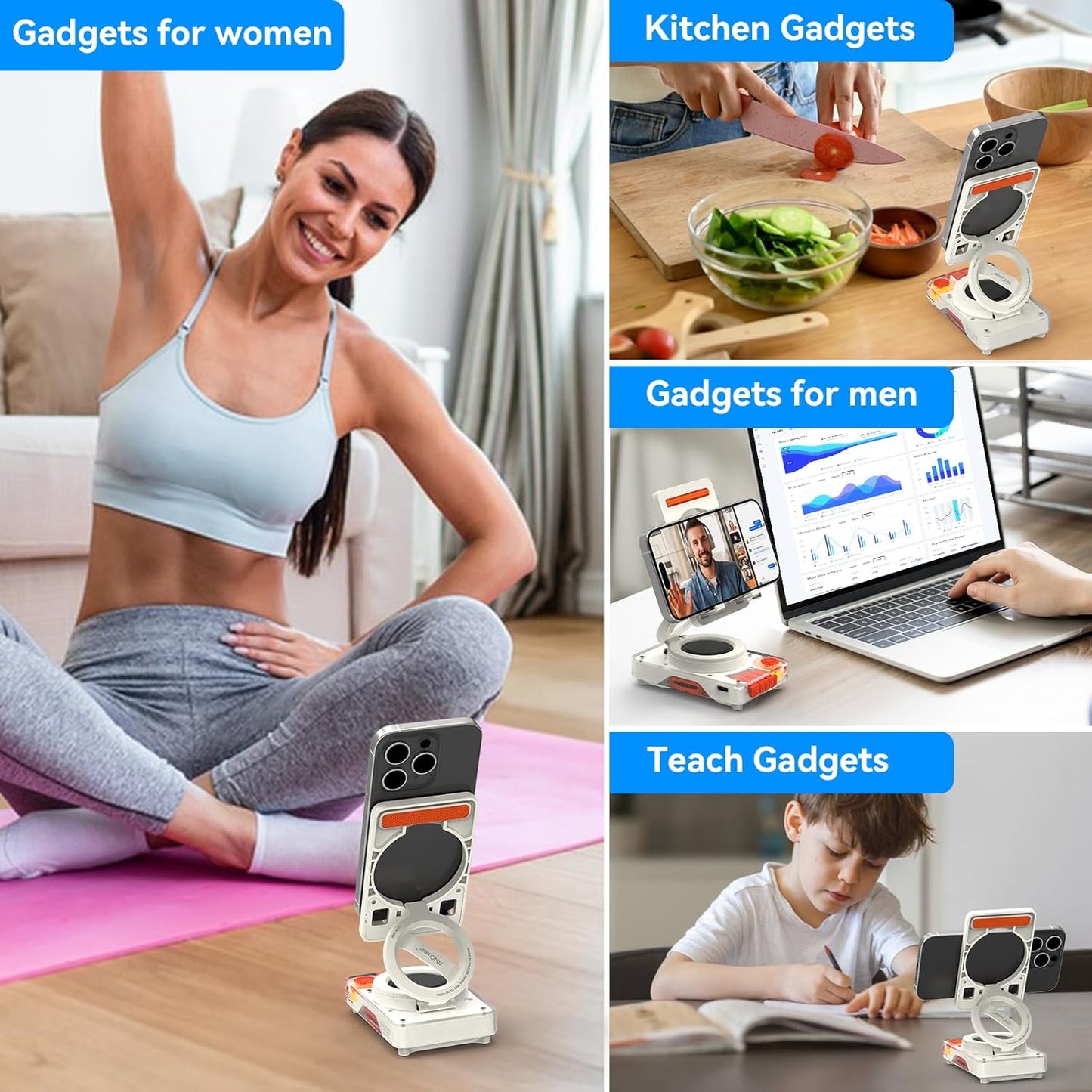 Foldable & 360 Degree Rotatable Phone Bracket With Speaker