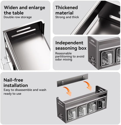 Multifunctional Wall-Wounted Kitchen Organizer
