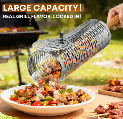 Rolling Grilling Baskets For Outdoor Grill