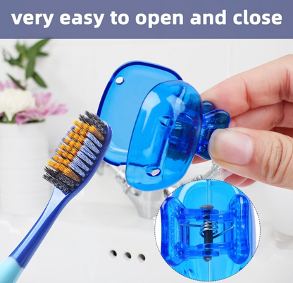 Mini Toothbrush Head Cover Storage Containers (Pack of 2)